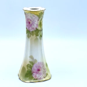 Viktorianischer Hut Pin Halter Royal Rudolstadt Knospe Vase Antik Handbemalt Floral - Bild 1 von 11