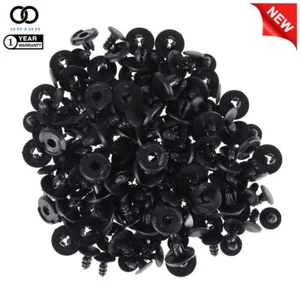 100 X Auto Nylon Rivet Fastener Expansion Push in Fender Clips 8mm For Honda US - Picture 1 of 7