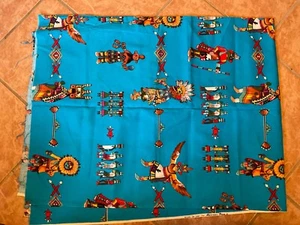 Alexander Henry Fabric Kachina Native American Indian Nicole De Leon 44”x58” - Picture 1 of 6