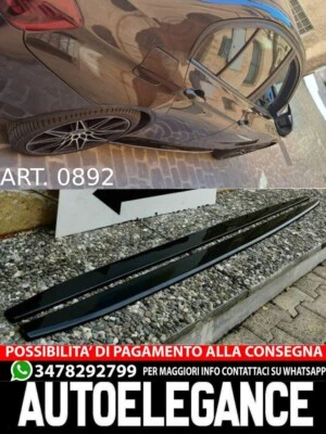 0892 BMW SERIE 4 F32 F33 F36 FLAPS SOTTO MINIGONNE LATERALI ABS NERO LUCIDO LAME - Immagine 1 di 4