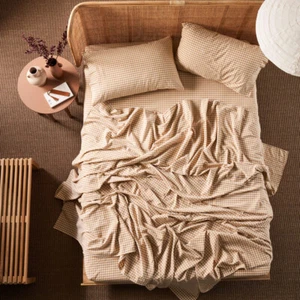 Linen House Springsteen Caramel Sheet Set 5 Bed Sizes - Picture 1 of 2
