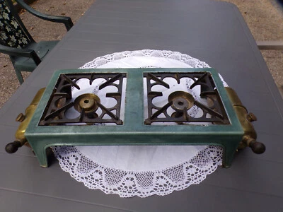 Réchaud ancien en fonte émaillée,cuisine d'autrefois,décoration,1930 - Photo 1/4