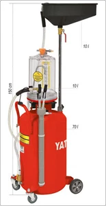 Yato waste oil collector extractor oil extraction device waste oil collector oil collection trolley 70l - Picture 1 of 7