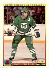 1990-91 Bowman Hat Tricks Kevin Dineen #7 OF 22