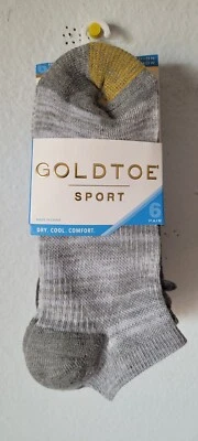 Calcetines deportivos Gold Toe para mujer 6 pares de calcetines cómodos con cojín sin mostrar. (124). Foto 1 de 4