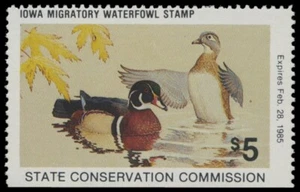 1984 Iowa State Duck Stamp Mint Never Hinged. Original Gum - Picture 1 of 1