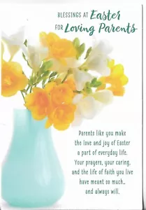 NEW Happy Easter Card 4.5x6.5 Blessings at EASTER for LOVING PARENTS - Picture 1 of 3