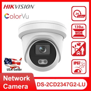 Hikvision DS-2CD2347G2-LU 4MP ColorVu IP67 Revolver IP Kamera PoE AcuSense Mikrofon USA - Bild 1 von 4