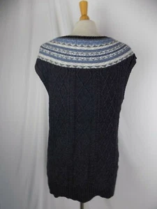 Tommy Hilfiger White Gray Blue Golf Cableknit Sweater Vest Men's Small - Picture 1 of 3