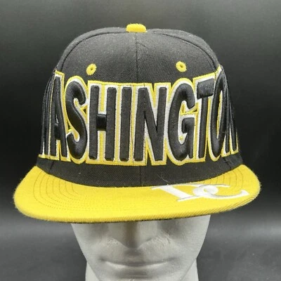 Sombrero City Hunter Washington DC Negro Amarillo Billete Plano Snapback Adulto Usado en Excelente Condición Foto 1 de 4