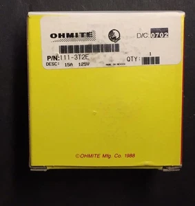 Ohmite 111-3T2E Rotary Switches 3 TAPS 15A/125VAC 20VDC 2 IN TANDEM - Picture 1 of 3