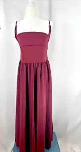 Halara NWT Breezeful Backless Side Pocket Flair Maxi Dress SZ LG Amaranth - Picture 1 of 11