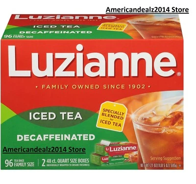 Luzianne Decaffeinated Tea (96 ct.), SEALED ITEM!! FAST SHIP!!! - Image 1 of 4
