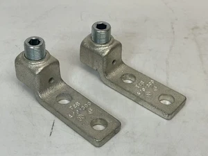 QTY 2 - T&B LOCK-TITE COPPER TIN PLATED 2 HOLES WIRE LUG 4/0-300 - Picture 1 of 8