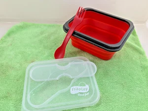 Fiambrera portátil plegable de silicona Frito Lay con utensilios integrados 600 ml - Imagen 1 de 7