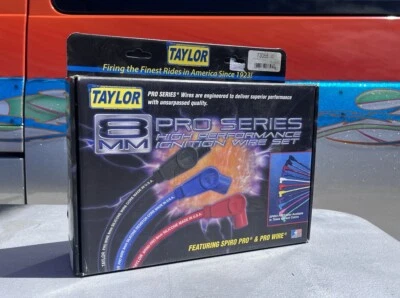 Taylor Cable Spiro-PRO 8mm Spark Plug Wires Kit BLACK 73055 BRAND NEW - Image 1 of 4