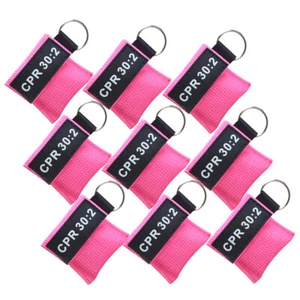 500 piezas Máscara RCP 30:2 Protector Facial Llavero Kit de Emergencia RCP Protectores Faciales Rosa - Imagen 1 de 4