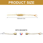 10pcs Magnetic Necklace Extender Jewelry Making With Chains Silver Gold Anklet