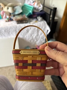 Roy W. Krasky Mini Longaberger Basket Dresden Ohio Collectible Sample MINI 1999 - Picture 1 of 10