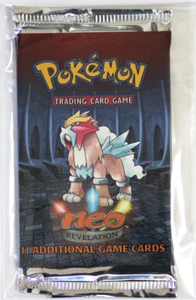 1 Pokemon Neo Revelation Booster Pack Entei Pack Art Box Fresh Tamper Proof Seal - Picture 1 of 2