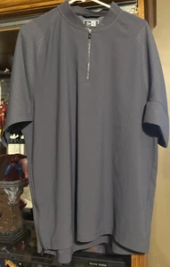 New Era Herren Grau 1/4 Zip Kurzarm Pullover Warm Up Shirt Gr. L Sm Fehler - Bild 1 von 7