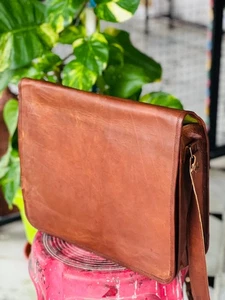 Handmade Killer Leather Laptop Messenger Bag Rare Men's Briefcase Satchel - Picture 1 of 5