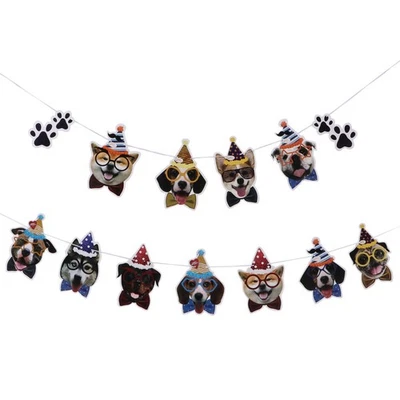 1pc Pet Tema Decoration Banner Banner Dog Birthday Party Banner - Image 1 of 4