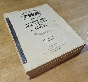TWA Einführung in die Boeing 727 Band 1 1963 ohne Cover, einfacher Metalleinband - Bild 1 von 14