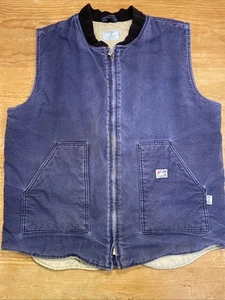 Tyndale FR Vest Mens XL Blue Full Zip Quilt Lined Flame Resistant Work Wear USA - Picture 1 of 22