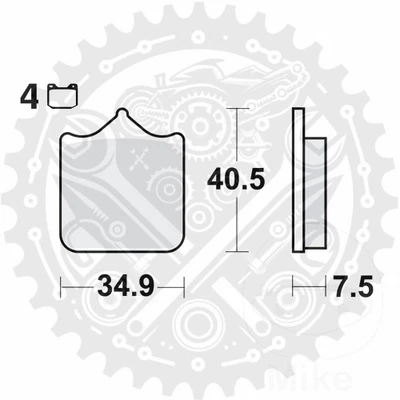 TRW Brake Pads front Fits Aprilia Tuono 1000 R 2007-2011 - Image 1 of 4