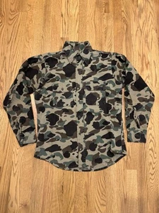 Vintage Camouflage Button Up Shirt Men's Size Medium Duck Hunting Camo 80s Vtg - Picture 1 of 6