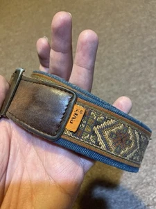 Cintura denim vintage anni 70 Levi’s Strauss western cowboy arancione linguetta 34 vita - Foto 1 di 11