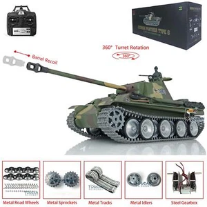 1/16 Henglong 7.0 Panther G 3879 IR BB RTR RC Tank Metal Wheels Barrel Recoil - Picture 1 of 12