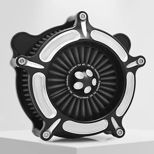 Turbine Spike Air Cleaner Gray Intake Filter For Harley FLHX FLHR FLTR 08-16 - Picture 1 of 8