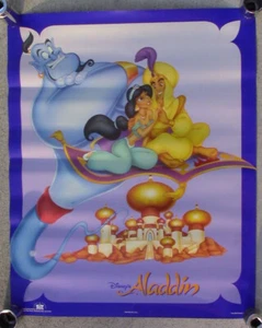 Disney Vintage Original ALADDIN Movie Poster 20 x 16 in - Picture 1 of 5