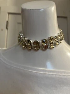 $40 ANNE KLEIN Two-Row Lobster Clasp Choker Silver Tone #601 - Picture 1 of 4