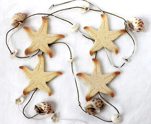 Guirnalda cadena decorativa 130 cm cada una conchas reales decoración de pared decoración de ventana  - Imagen 1 de 17