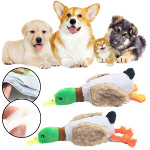 Pet Cute Plush Duck Sound Toy Stuffed Animal Squeak Cleaning Tooth Chew Rope Toy