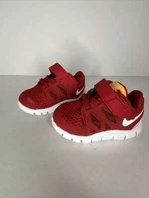 Nike Free 5 Sneakers  3C TDV Athletic Running Red White Yellow 644429-401 - Image 1 of 4