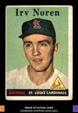 1958  Topps #114 Irv Noren   St. Louis Cardinals PR