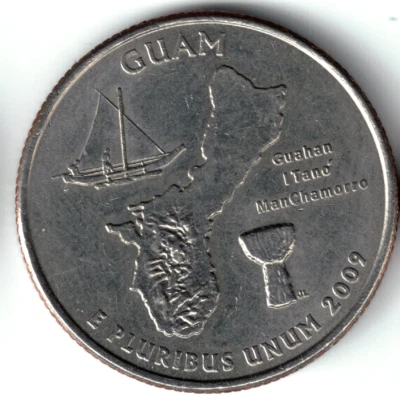 USA - 2009P - Washington ¼ $ - Guam - Rare - #17623 - Image 1 of 2