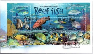 2023 Cocos (Keeling) Islands Reef Fish Mini Sheet First Day Cover, STD Issue - Bild 1 von 1