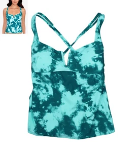 Salt & Cove Junior Schaumstoff V-Draht Badeanzug Tankini Swim Top S Neu mit Etikett Aqua Mint - Bild 1 von 1
