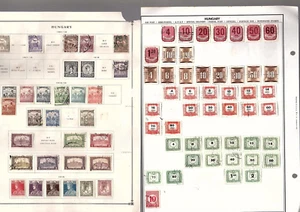 Hungary stamps 1800s to 1960 mh used OVERPRINT  album pages  1700+  stamps (MB28 - Picture 1 of 14