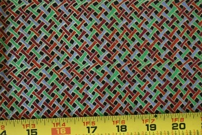 Edredón de algodón estampado tejido canasta lavanda verde dorado metálico de 30" de ancho, P1531 Foto 1 de 4