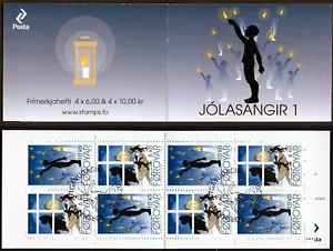 Faroe Stamp Booklet #44 2010 Christmas Stamps Carols I FDC - Picture 1 of 3