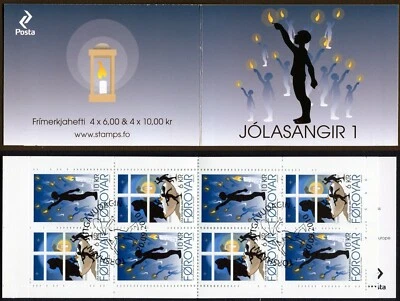Faroe Stamp Booklet #44 2010 Christmas Stamps Carols I FDC - Image 1 of 3