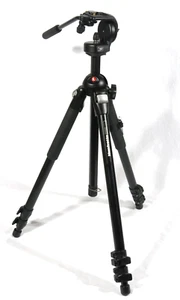 PRL) MANFROTTO 055PROB TREPPIEDI TREPPIEDE + TESTA VIDEO 128RC TRIPOD 055 128 - Imagen 1 de 11