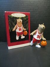 Hallmark Keepsake Ornament Bounce Pass Bear Basketball 1996 Features Movement 