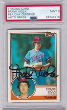 Frank Viola Minnesota Twins 1983 Topps PSA DNA Auto 9 3t All-Star 87 WS Champ